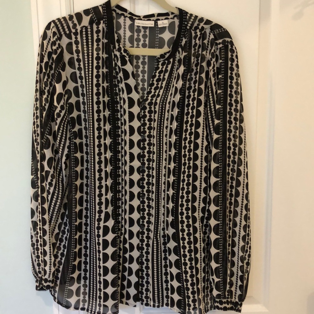 Light gray and black shirt